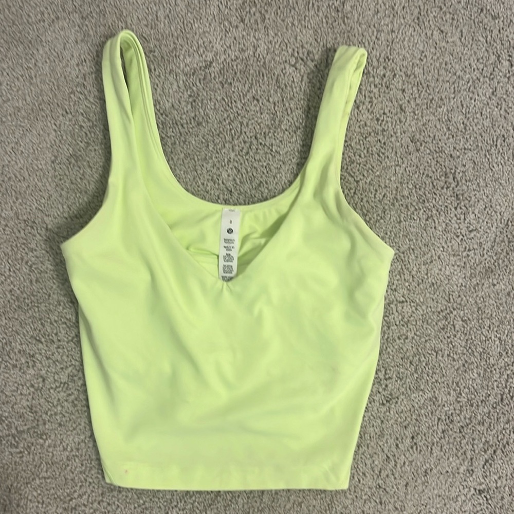lime green lululemon align tank